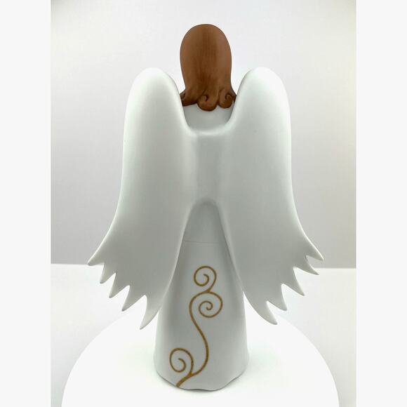 Goebel Mara Porcelain Angel, Goebel Porzellanfabrik Brown Hair Angel with COA - Picture 4 of 12